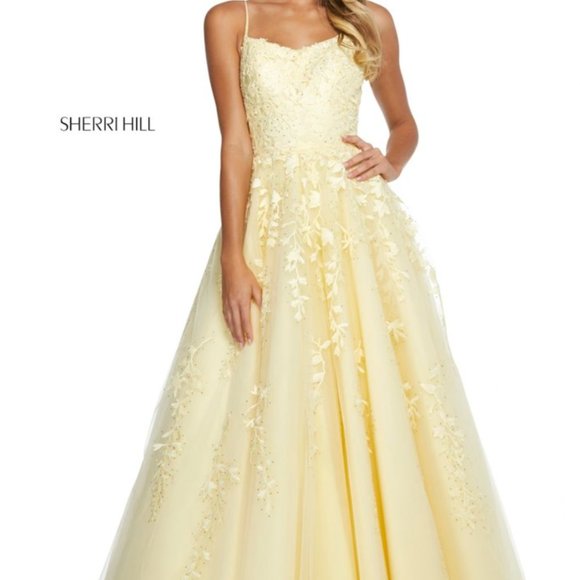 Sherri Hill, Ivory Ball Gown, Lace & Rhinestones - Picture 8 of 16